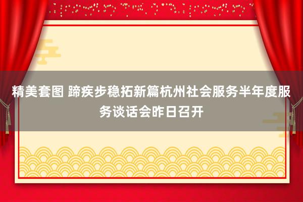 精美套图 蹄疾步稳拓新篇杭州社会服务半年度服务谈话会昨日召开